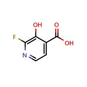 Chemical structure of 2-fluoro-3-hydroxyisonicotinic acid , CAS 1227576-95-5, AChemBlock X205732