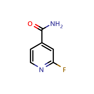 Chemical structure of 2-fluoropyridine-4-carboxamide , CAS 369-01-7, AChemBlock X205747