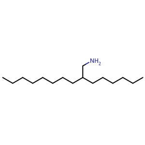 Chemical structure of 2-Hexyldecan-1-amine , CAS 62281-05-4, AChemBlock X205751