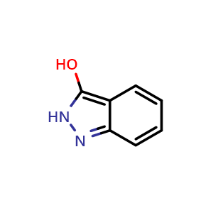 Chemical structure of 2H-Indazol-3-ol , CAS 70010-33-2, AChemBlock X205752