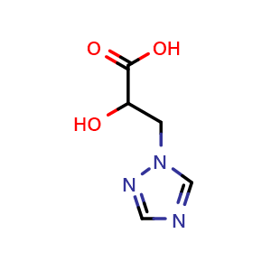 Chemical structure of 2-hydroxy-3-(1H-1,2,4-triazol-1-yl)propanoic acid , CAS 1450828-63-3, AChemBlock X205759