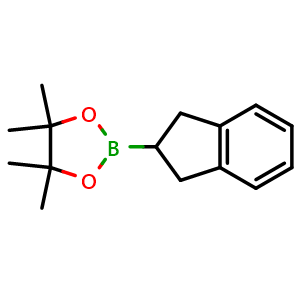 Chemical structure of 2-indan-2-yl-4,4,5,5-tetramethyl-1,3,2-dioxaborolane , CAS 608534-44-7, AChemBlock X205776