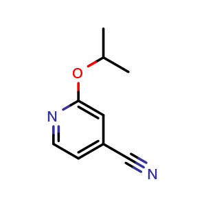 Chemical structure of 2-isopropoxyisonicotinonitrile , CAS 862507-32-2, AChemBlock X205786