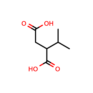 Chemical structure of 2-isopropylsuccinic acid , CAS 618-57-5, AChemBlock X205791