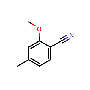 Chemical structure of 2-methoxy-4-methylbenzonitrile , CAS 53078-69-6, AChemBlock X205799
