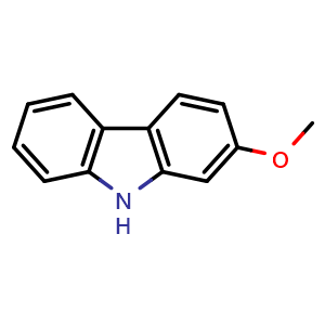 Chemical structure of 2-methoxycarbazole , CAS 6933-49-9, AChemBlock X205806