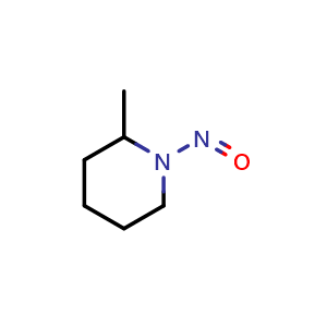 Chemical structure of 2-methyl-1-nitrosopiperidine , CAS 7247-89-4, AChemBlock X205816