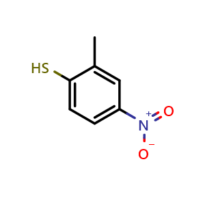 Chemical structure of 2-methyl-4-nitrobenzenethiol , CAS 497855-56-8, AChemBlock X205832