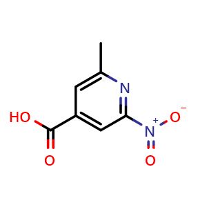 Chemical structure of 2-methyl-6-nitroisonicotinic acid , CAS 60780-79-2, AChemBlock X205841