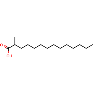 Chemical structure of 2-methylmyristic acid , CAS 6683-71-2, AChemBlock X205853