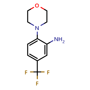 Chemical structure of 2-morpholino-5-(trifluoromethyl)aniline , CAS 784-57-6, AChemBlock X205858