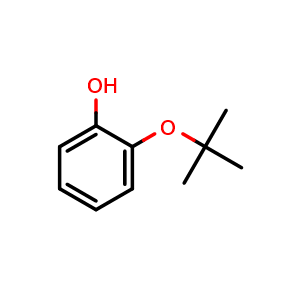 Chemical structure of 2-tert-Butoxyphenol , CAS 23010-10-8, AChemBlock X205885