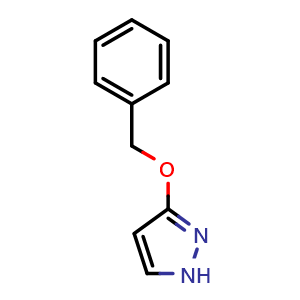 Chemical structure of 3-(benzyloxy)-1H-pyrazole , CAS 852471-13-7, AChemBlock X205961