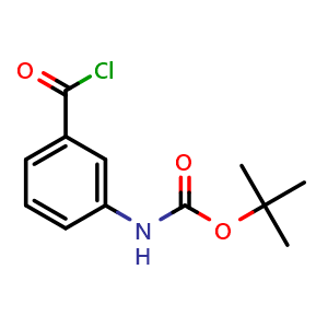 Chemical structure of 3-(Boc-amino)benzoyl Chloride , CAS 1638250-75-5, AChemBlock X205966