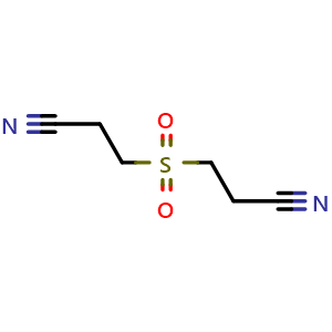 Chemical structure of 3,3'-Sulfonylbis[propanenitrile] , CAS 3234-31-9, AChemBlock X206017