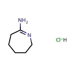 Chemical structure of 3,4,5,6-tetrahydro-2H-azepin-7-amine hydrochloride , CAS 54661-57-3, AChemBlock X206019