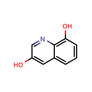 Chemical structure of 3,8-Quinolinediol , CAS 178762-28-2, AChemBlock X206065