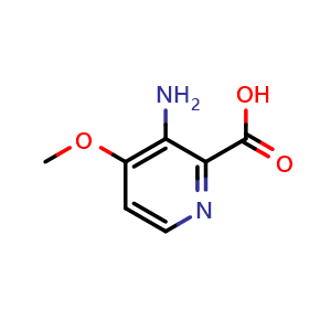 Chemical structure of 3-amino-4-methoxy-pyridine-2-carboxylic acid , CAS 870997-76-5, AChemBlock X206094