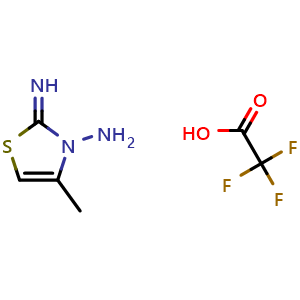 Chemical structure of 3-Amino-4-methylthiazolon-2-imid Trifloroacetic acid , AChemBlock X206095