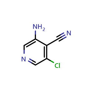 Chemical structure of 3-Amino-5-chloroisonicotinonitrile , CAS 211571-70-9, AChemBlock X206099