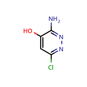 Chemical structure of 3-amino-6-chloro-pyridazin-4-ol , CAS 1361947-75-2, AChemBlock X206107