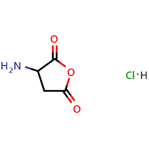 Chemical structure of 3-aminodihydrofuran-2,5-dione hydrochloride , CAS 39185-99-4, AChemBlock X206109