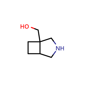 Chemical structure of 3-azabicyclo[3.2.0]heptan-1-ylmethanol , CAS 2696257-97-1, AChemBlock X206112