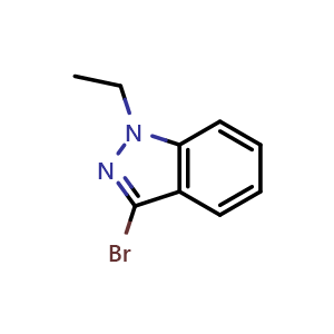Chemical structure of 3-bromo-1-ethyl-indazole , CAS 1352489-37-2, AChemBlock X206127
