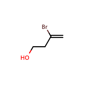 Chemical structure of 3-Bromo-3-butenol , CAS 76334-36-6, AChemBlock X206146
