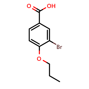 Chemical structure of 3-bromo-4-propoxybenzoic acid , CAS 849509-45-1, AChemBlock X206152