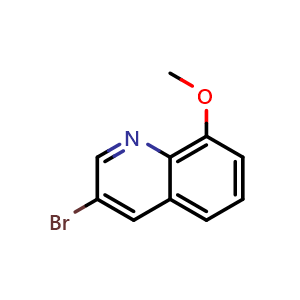 Chemical structure of 3-bromo-8-methoxyquinoline , CAS 103030-27-9, AChemBlock X206176