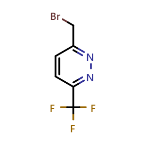 Chemical structure of 3-Bromomethyl-6-trifluoromethyl-pyridazine , CAS 1173897-85-2, AChemBlock X206181