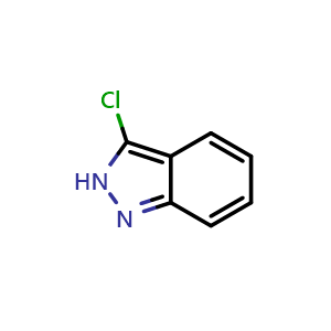 Chemical structure of 3-chloro-2H-indazole , CAS 29110-74-5, AChemBlock X206199