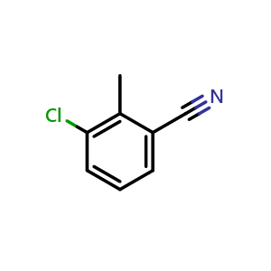 Chemical structure of 3-Chloro-2-methylbenzonitrile , CAS 54454-12-5, AChemBlock X206201