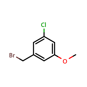 Chemical structure of 3-Chloro-5-methoxybenzyl Bromide , CAS 885270-32-6, AChemBlock X206211
