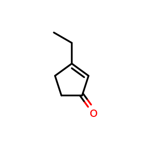 Chemical structure of 3-ethylcyclopent-2-en-1-one , CAS 5682-69-9, AChemBlock X206240
