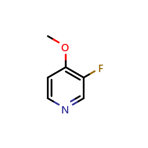 Chemical structure of 3-Fluoro-4-methoxypyridine , CAS 1060805-03-9, AChemBlock X206251