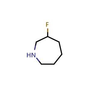 Chemical structure of 3-Fluoroazepane , CAS 1240528-02-2, AChemBlock X206260