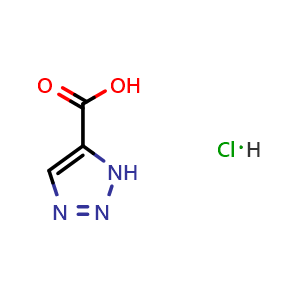 Chemical structure of 3H-1,2,3-triazole-4-carboxylic acid hydrochloride , CAS 2365418-30-8, AChemBlock X206265