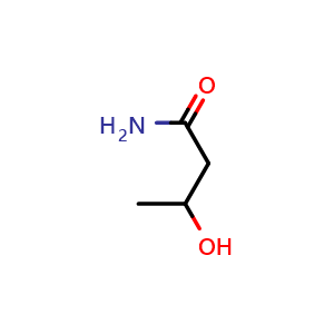 Chemical structure of 3-Hydroxybutanamide , CAS 24311-45-3, AChemBlock X206276