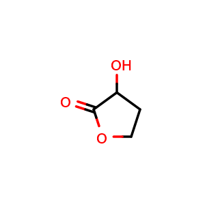 Chemical structure of 3-Hydroxydihydrofuran-2(3H)-one , CAS 19444-84-9, AChemBlock X206278