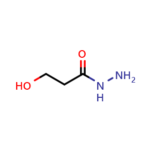 Chemical structure of 3-hydroxypropanehydrazide , CAS 24535-11-3, AChemBlock X206282