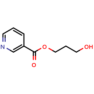 Chemical structure of 3-hydroxypropyl nicotinate , CAS 101952-65-2, AChemBlock X206285