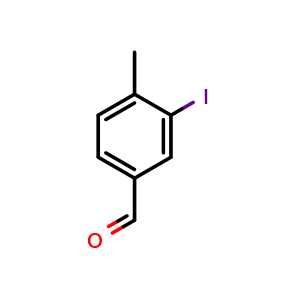 Chemical structure of 3-iodo-4-methylbenzaldehyde , CAS 58586-55-3, AChemBlock X206287