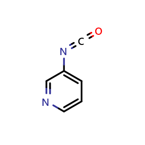Chemical structure of 3-isocyanatopyridine , CAS 15268-31-2, AChemBlock X206291