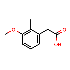 Chemical structure of 3-methoxy-2-methylphenylacetic acid , CAS 33797-36-3, AChemBlock X206304