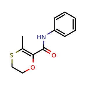 Chemical structure of 3-methyl-N-phenyl-5,6-dihydro-1,4-oxathiine-2-carboxamide , CAS 69892-02-0, AChemBlock X206333