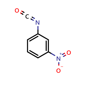 Chemical structure of 3-Nitrophenyl Isocyanate , CAS 3320-87-4, AChemBlock X206340