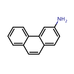 Chemical structure of 3-Phenanthrenamine , CAS 1892-54-2, AChemBlock X206345
