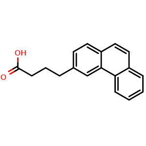 Chemical structure of 3-Phenanthrenebutanoic acid , CAS 13728-56-8, AChemBlock X206346